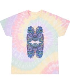 Tie-Dye Tee - kukulcan mayan feathered snake Merkaba awareness