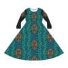 Dance Dress - Quetzalcoatl Blue Lagoon Amazonian Tribe Design