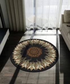 Pixie Leaf Round Rug